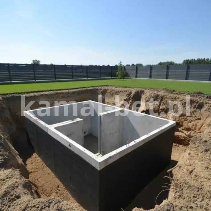 Betonowa piwnica z płaskim dachem z wejściem od dłuższej strony (340x240x220cm, 14 000 l) — miniatura 3