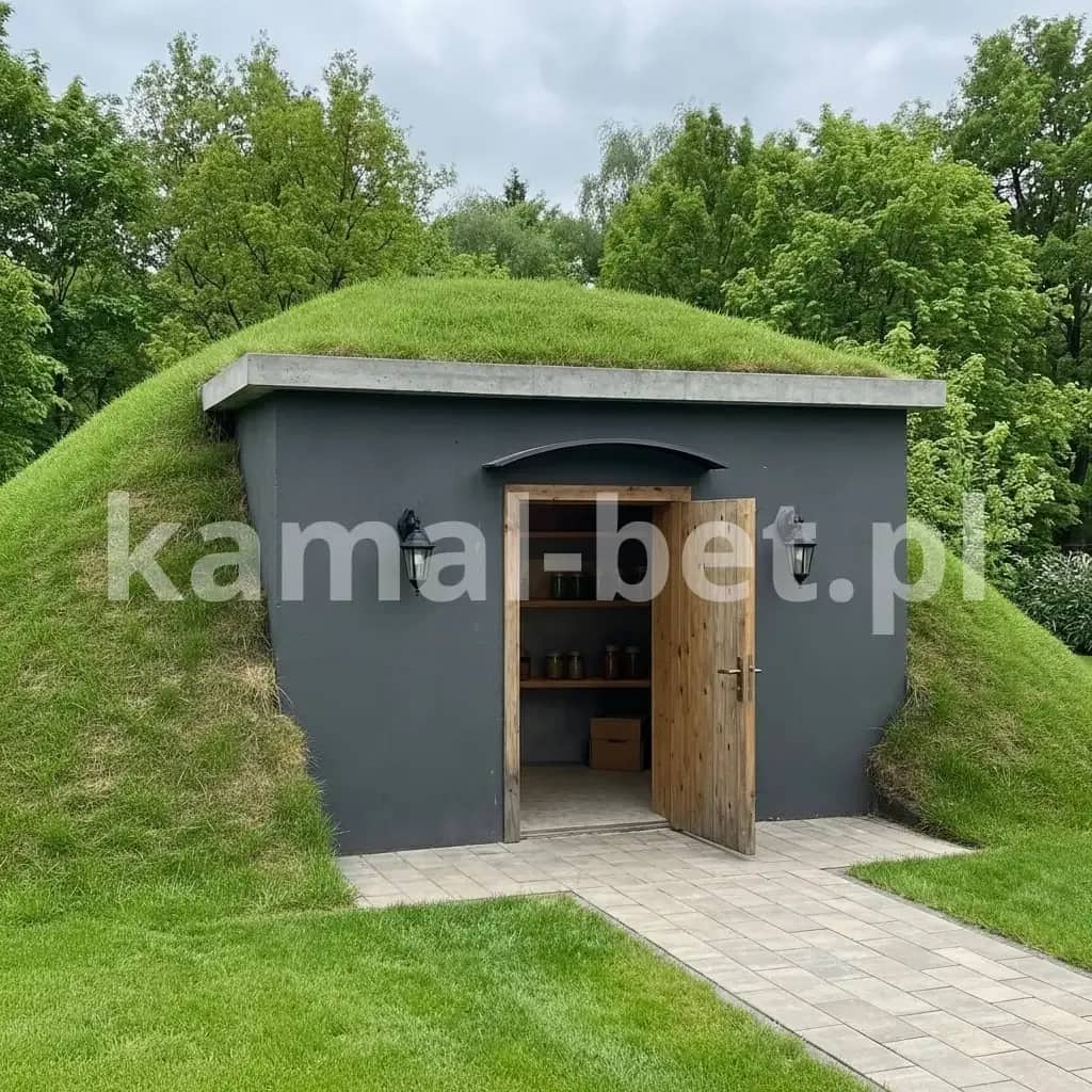 Betonowa piwnica z płaskim dachem z wejściem od dłuższej strony (340x240x220cm, 14 000 l) — miniatura 8