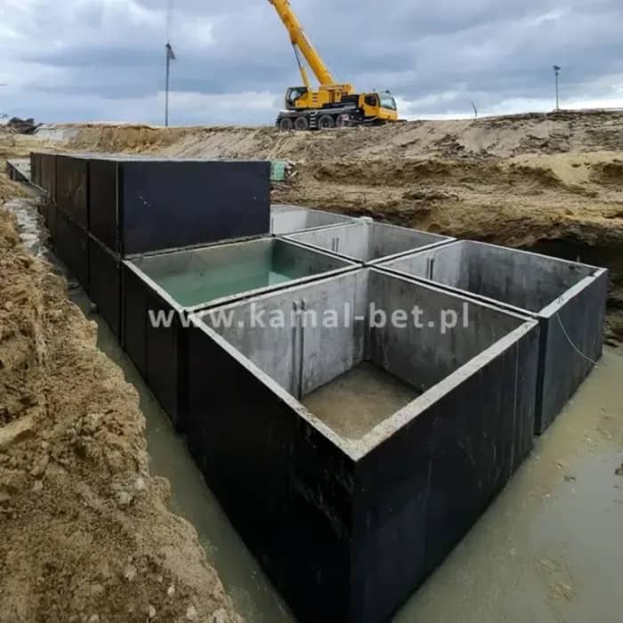 Betonowe zbiorniki retencyjne łączone szeregowo