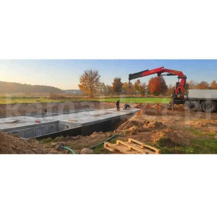 Betonowy zbiornik retencyjny na deszczówkę
