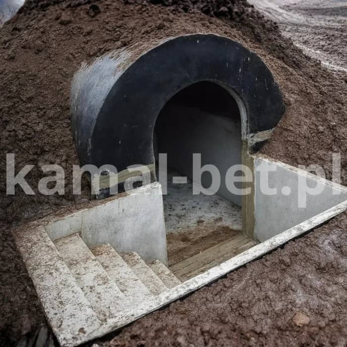 ziemianka-ogrodowa-betonowa-schody-zejsciowe